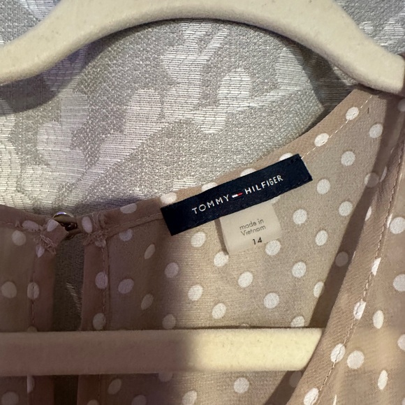 Tommy Hilfiger Beige Polka Dot Midi Dress - Picture 4 of 5